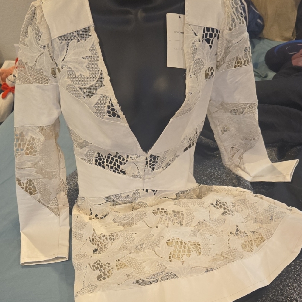 Cardi B  Lace White Dress
